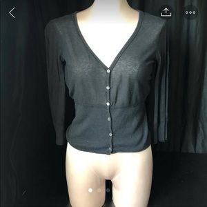 Gap 3/4 sleeve black cardigan